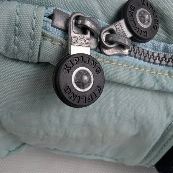 Pre-Owned Kipling Crossbody Bag Cyan - Stylish - Authentic Fast Canada Shipping - Picture 7 of 14